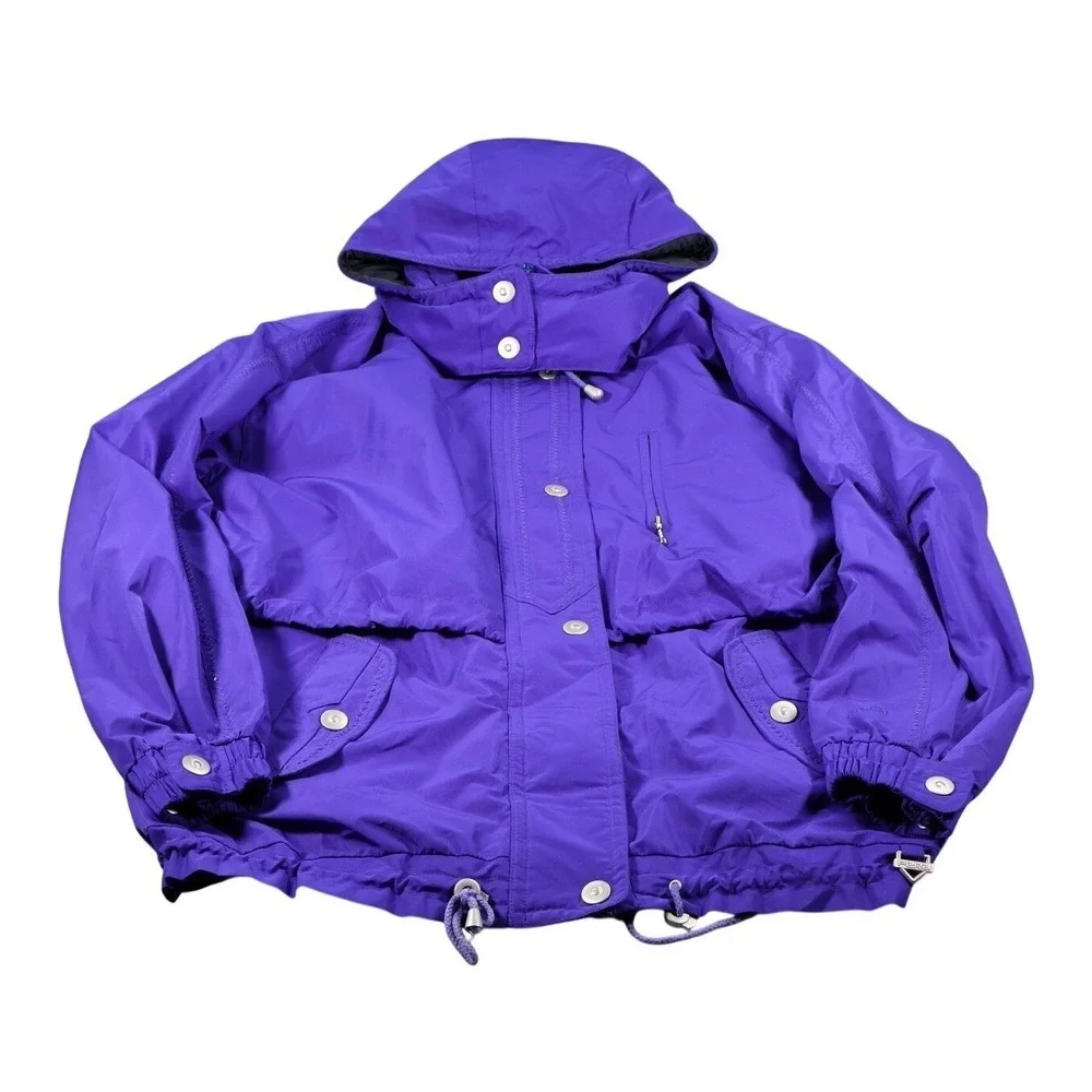 FERA Jacket Womens 16 Purple Puffer Hooded Insulated Lined Pockets Zip Taffeta